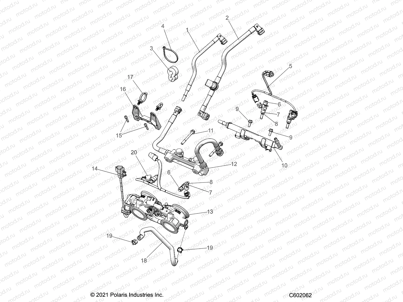 FUEL SYSTEM | FUEL SYSTEM, RAIL, LINES and THROTTLE BODY - S22TFG8MS/8ME ALL OPTIONS (C602062)