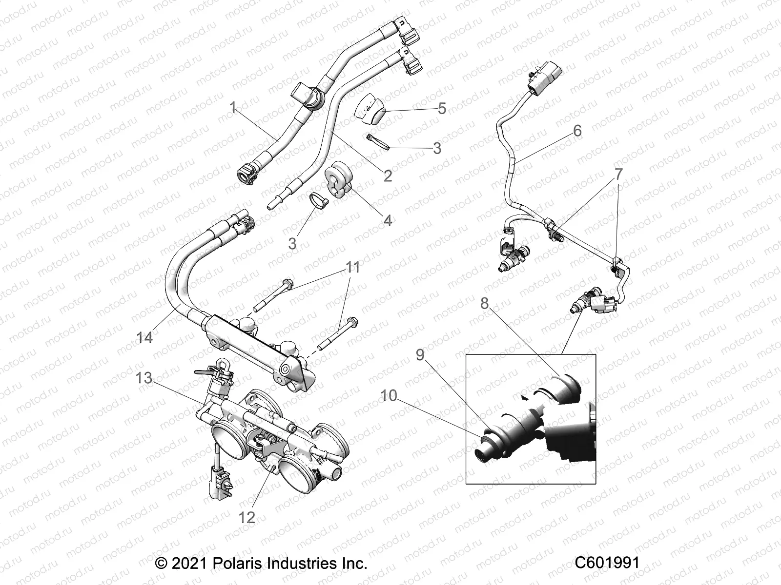 FUEL SYSTEM | FUEL SYSTEM, RAIL, LINES and THROTTLE BODY - S22TLG8RS/8RE ALL OPTIONS (C601991)