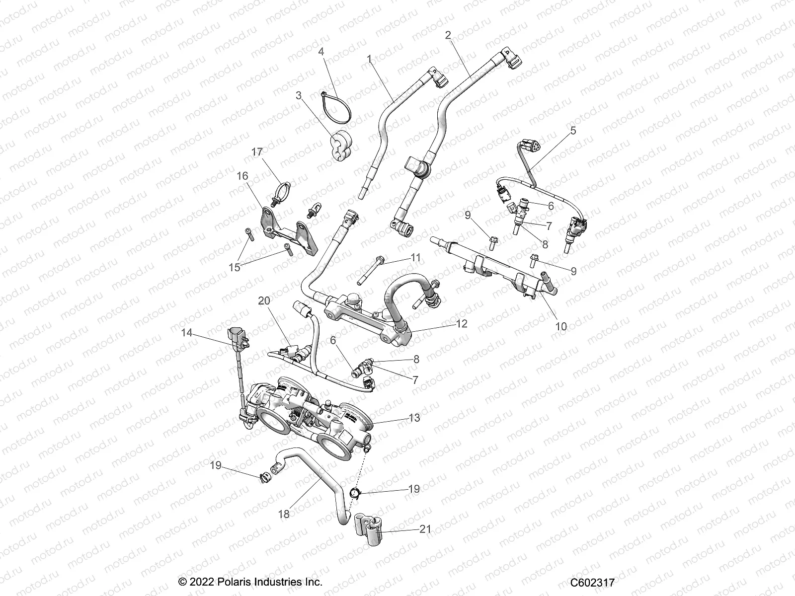 FUEL SYSTEM | FUEL SYSTEM, RAIL, LINES and THROTTLE BODY - S23TKV8MS (C602317)