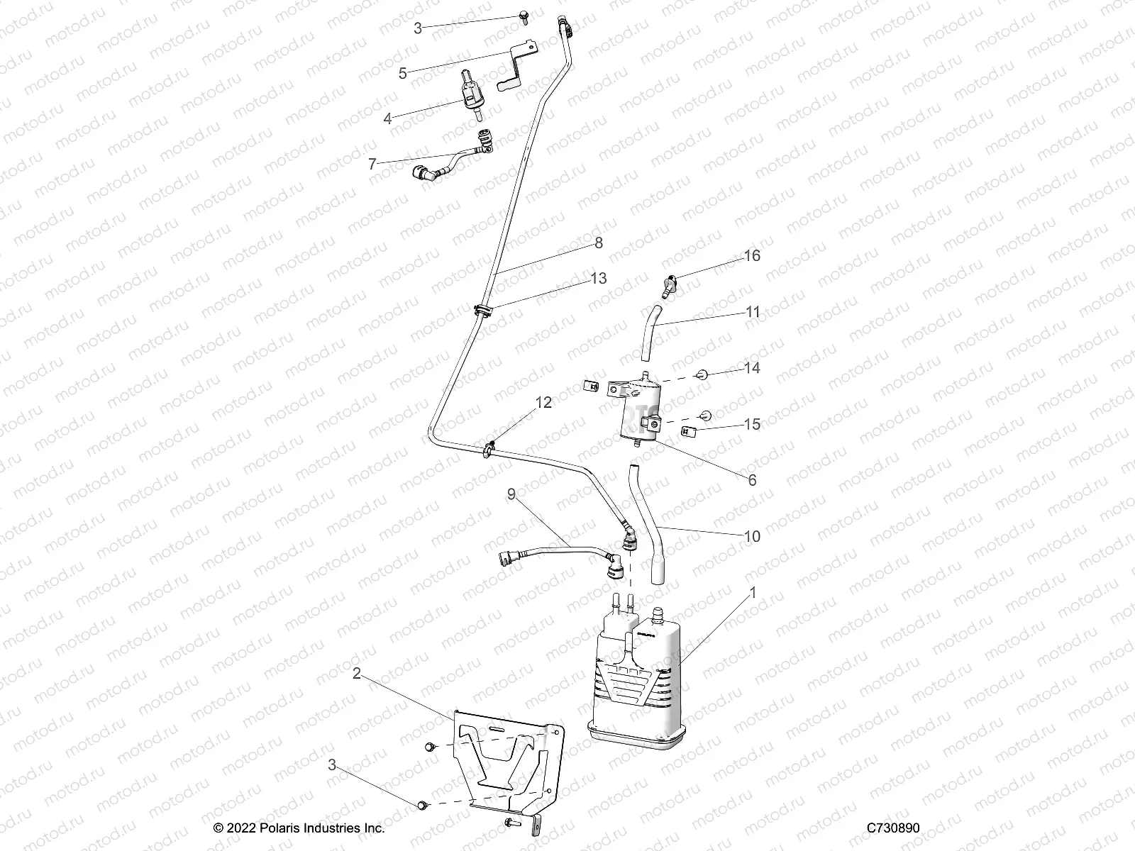 FUEL SYSTEM | FUEL SYSTEM, TANK, EVAP R23TAE99BD/BP (C730890)