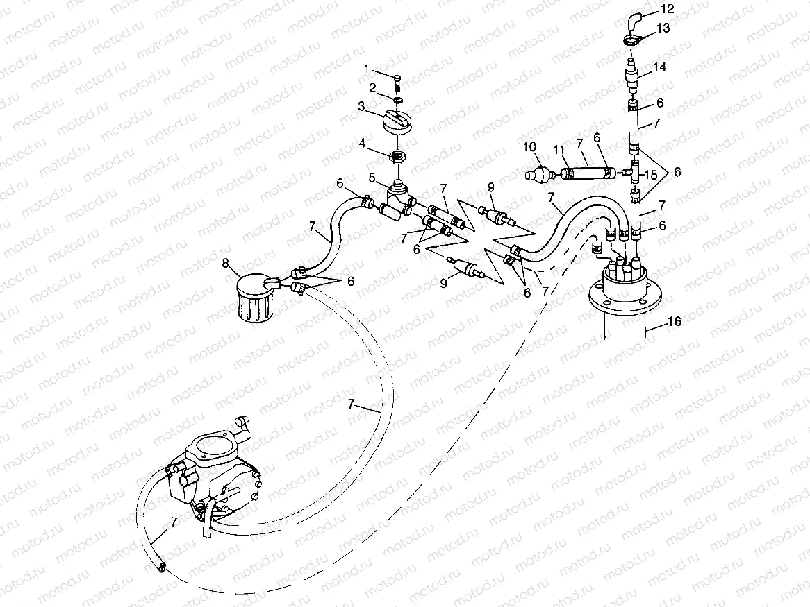 FUEL SYSTEM (SL 700) SL 700 B974071 and Intl. SL 700 I974071 (4940874087A011) | FUEL SYSTEM (SL 700) SL 700 B974071 and Intl. SL 700 I974071 (4940874087A011)
