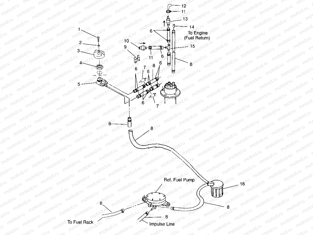 FUEL SYSTEM SL 750 B954070 (4930523052A010) | FUEL SYSTEM SL 750 B954070 (4930523052A010)