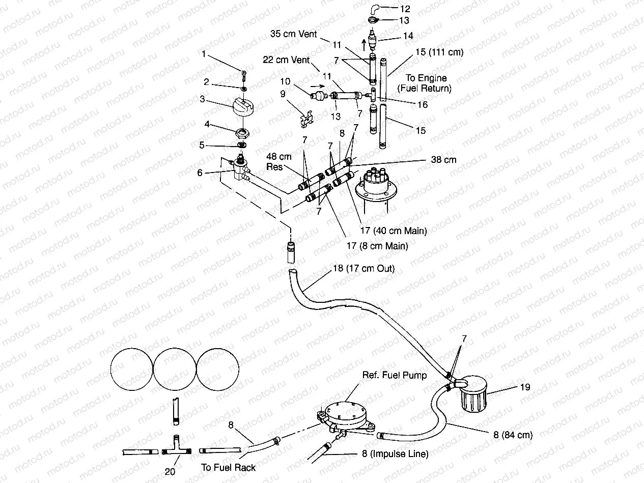 FUEL SYSTEM SL 900 B964291 and  Intl. SL 900 I964291 (4935583558A010) | FUEL SYSTEM SL 900 B964291 and  Intl. SL 900 I964291 (4935583558A010)