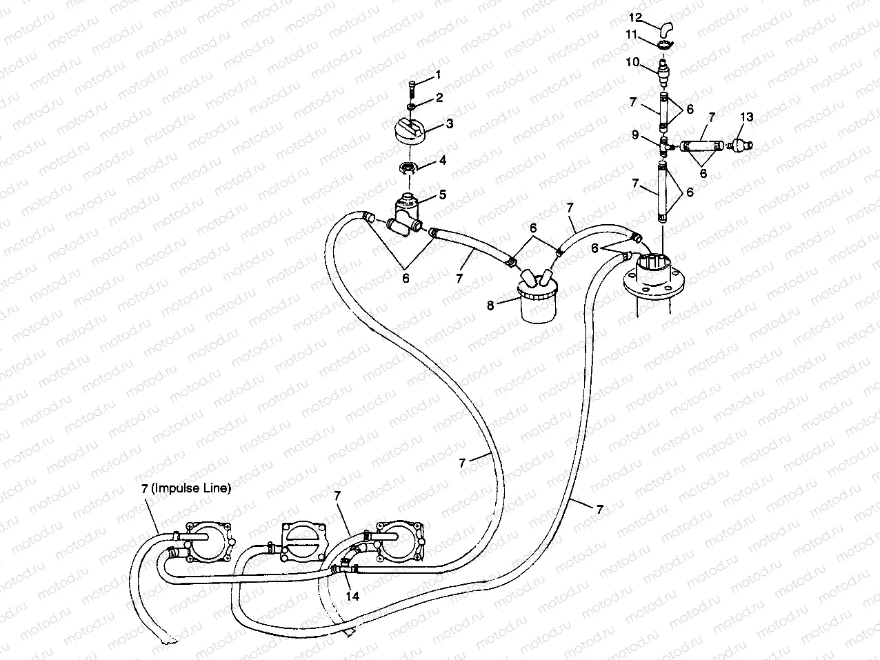 FUEL SYSTEM SL 900 B974091 and SL 1050 B974090 (4940974097A011) | FUEL SYSTEM SL 900 B974091 and SL 1050 B974090 (4940974097A011)