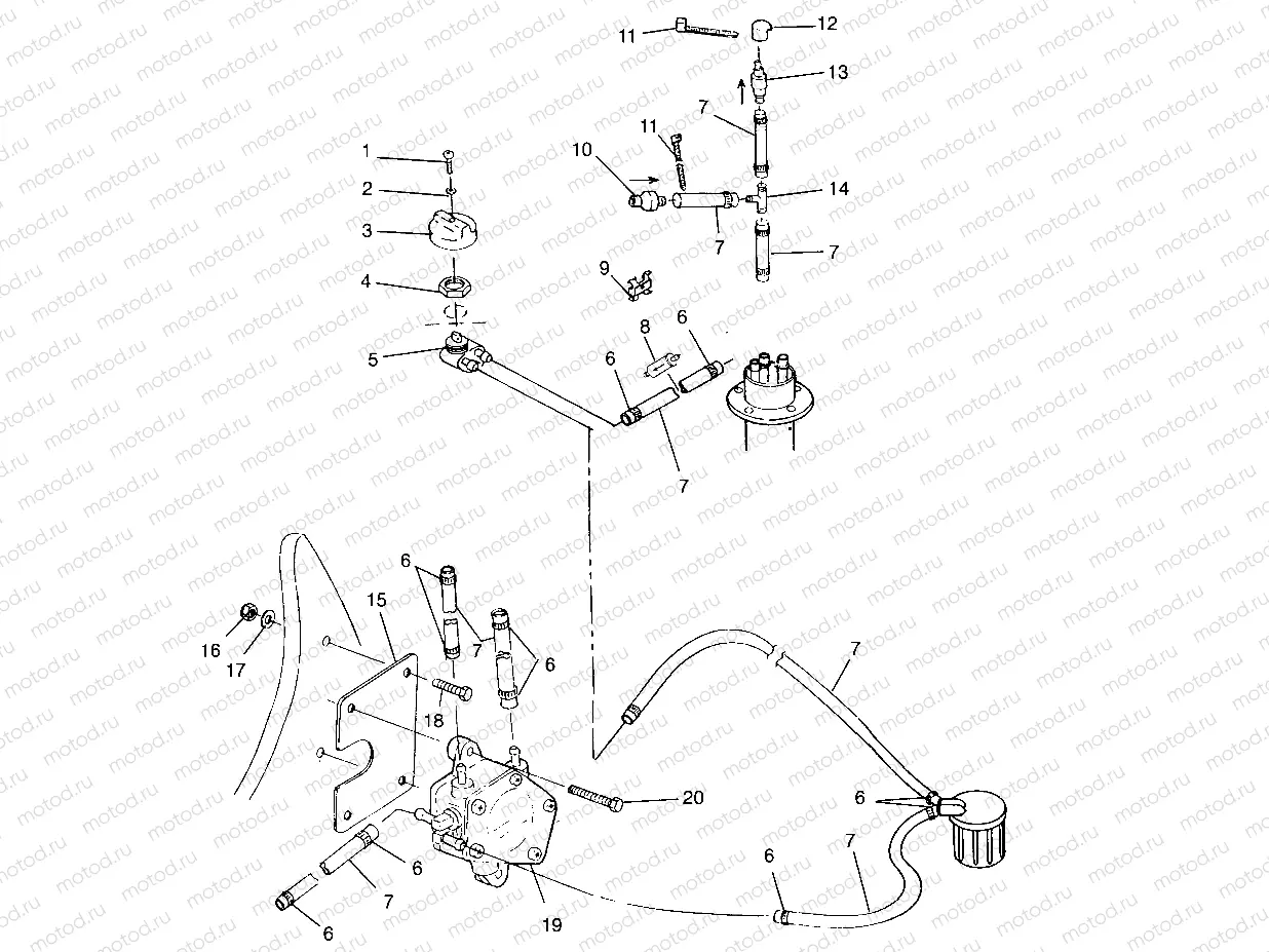 FUEL SYSTEM SLX 780 B954287 (4933953395A010) | FUEL SYSTEM SLX 780 B954287 (4933953395A010)