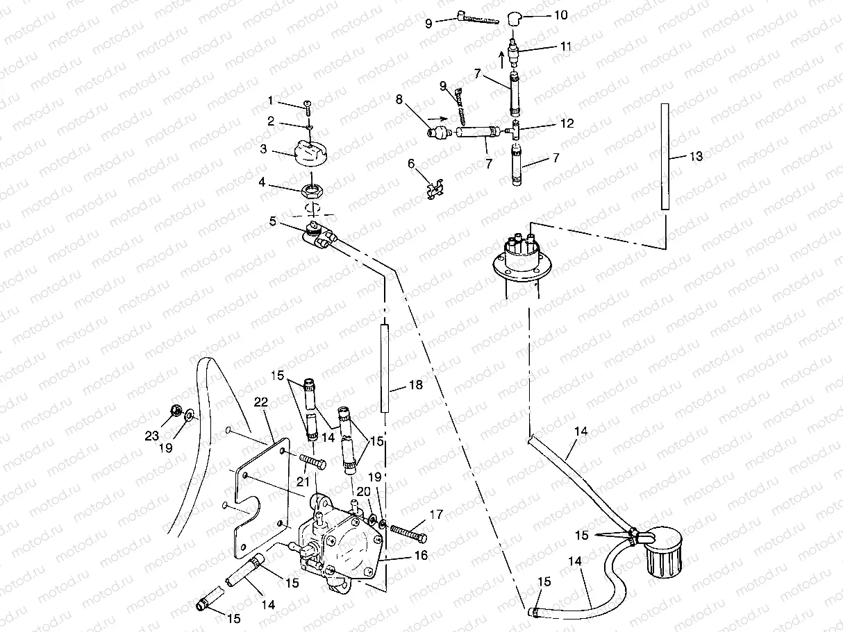 FUEL SYSTEM SLX 780 B964287 and  Intl. SLX 780 I964287 (4937443744A010) | FUEL SYSTEM SLX 780 B964287 and  Intl. SLX 780 I964287 (4937443744A010)