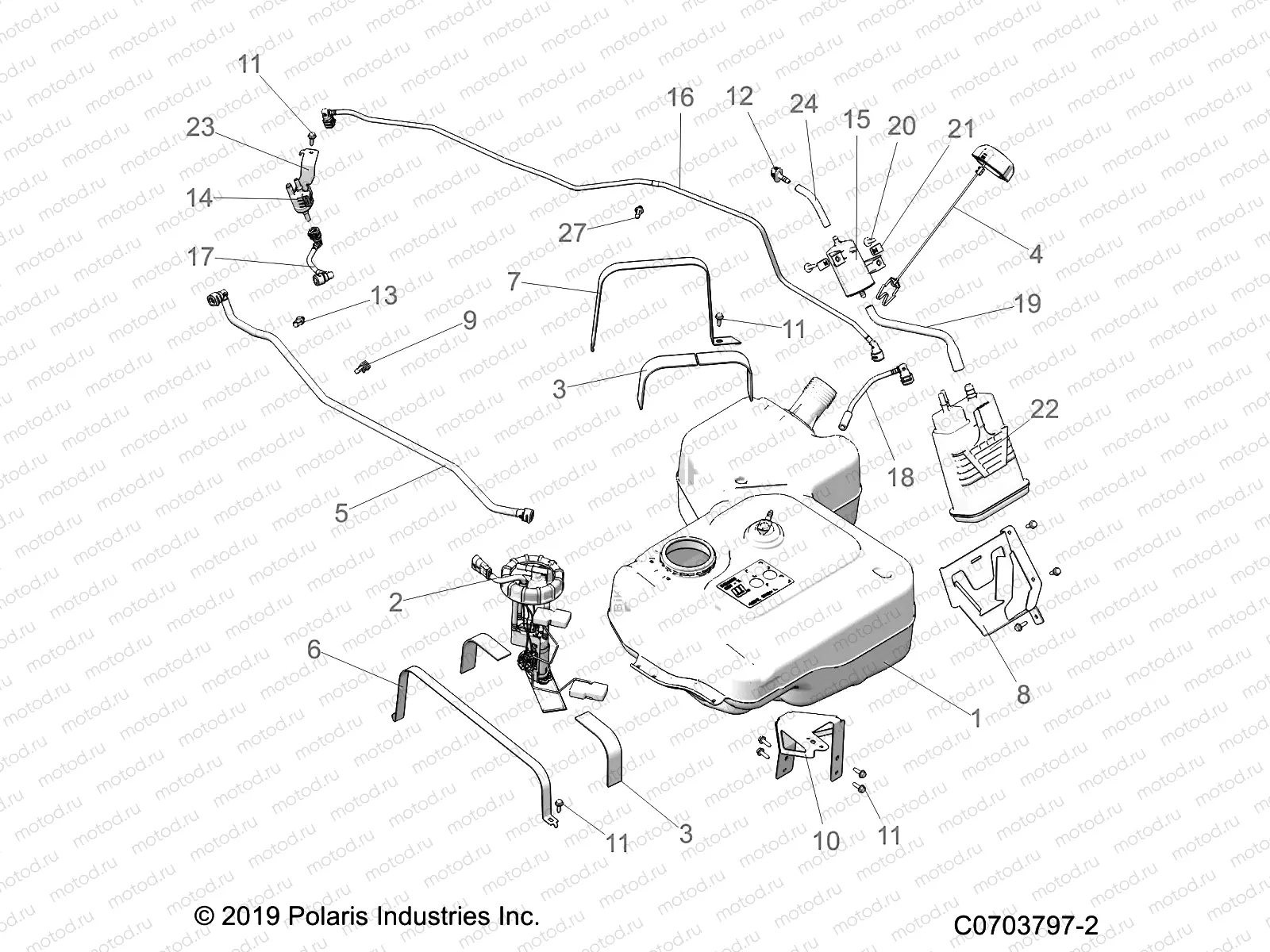FUEL SYSTEMS | FUEL SYSTEMS, FUEL TANK EVAP - D22P2A99B4 (C0703797-2)
