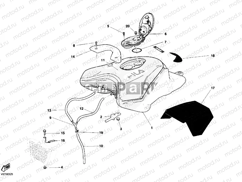 FUEL TANK 99R FILA » TANK/SEAT