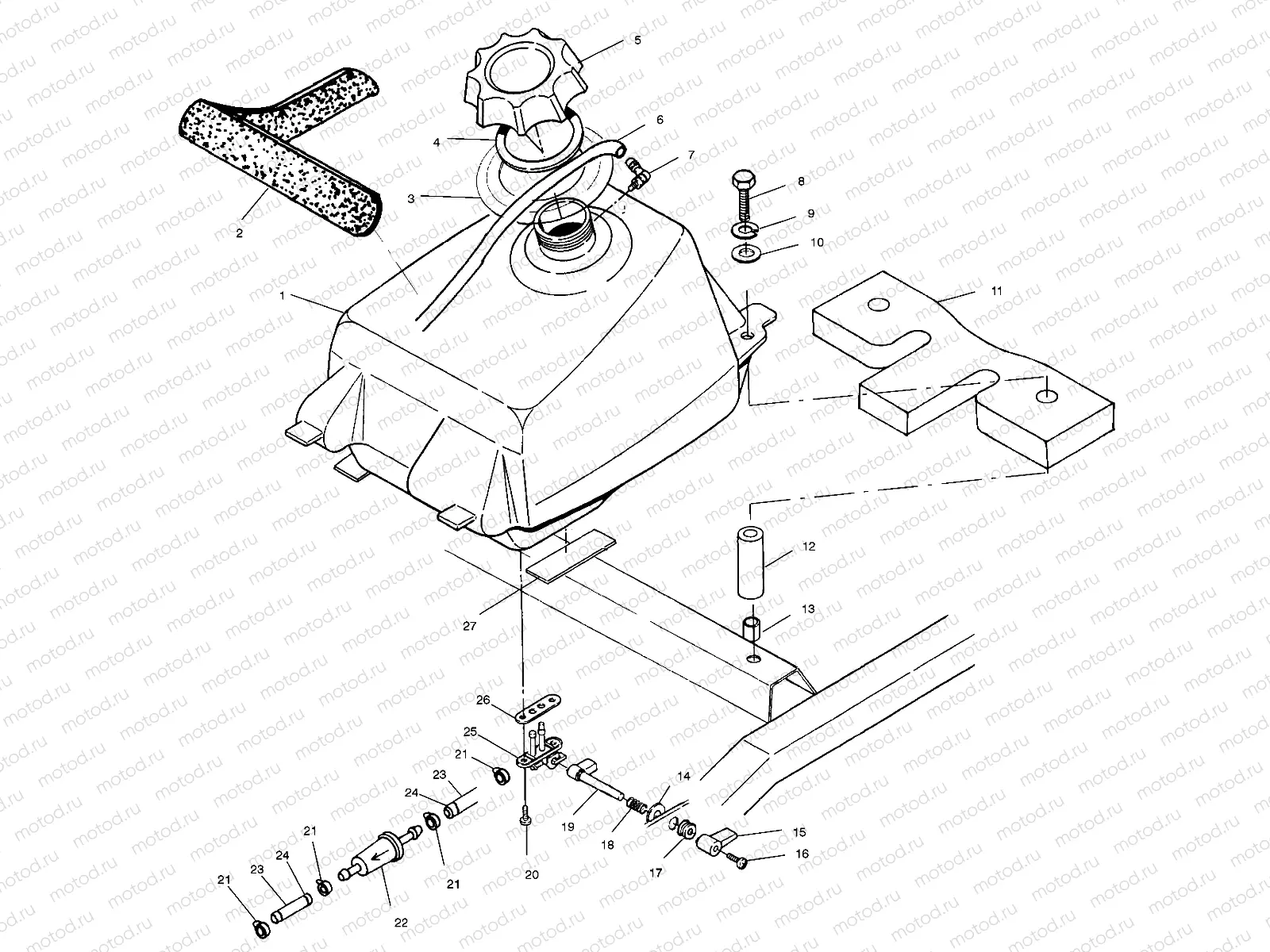 FUEL TANK - A00BG50AA (4954855485A014) | FUEL TANK - A00BG50AA (4954855485A014)