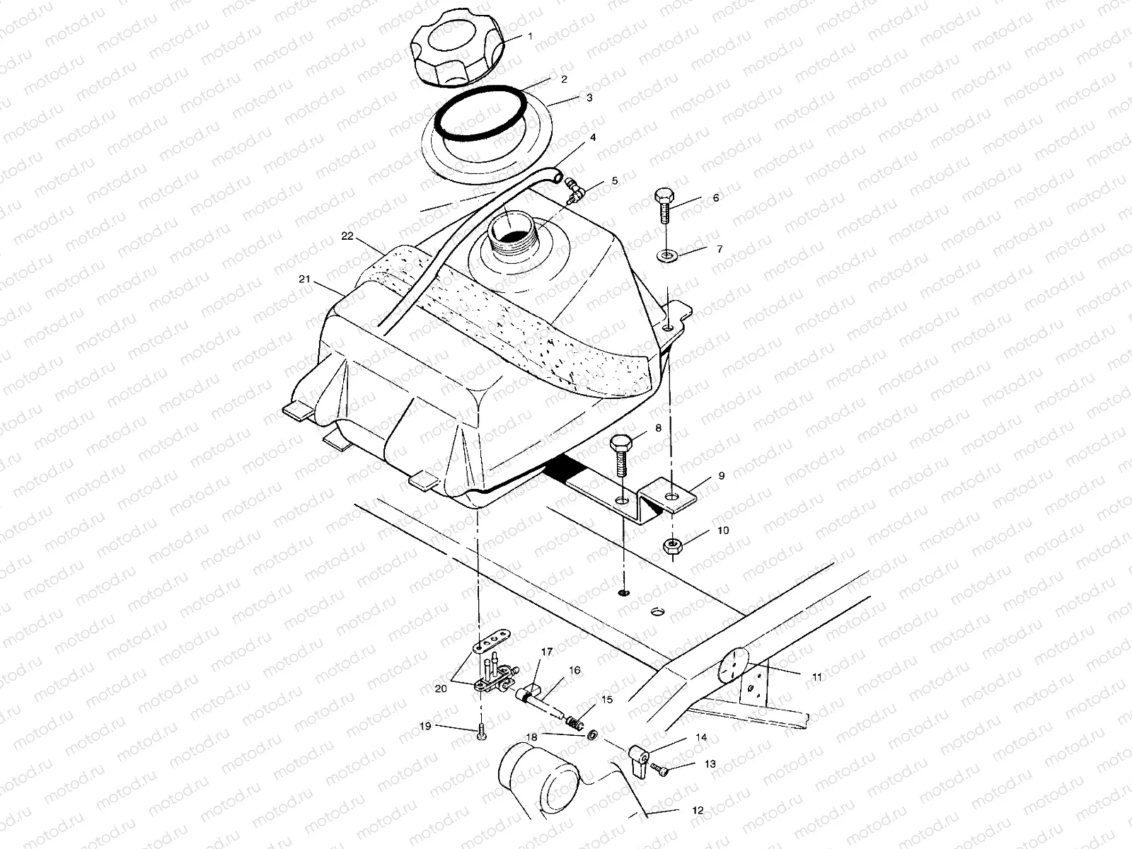 FUEL TANK - A02BA25CA/CB/CD (4969896989A10) | FUEL TANK - A02BA25CA/CB/CD (4969896989A10)