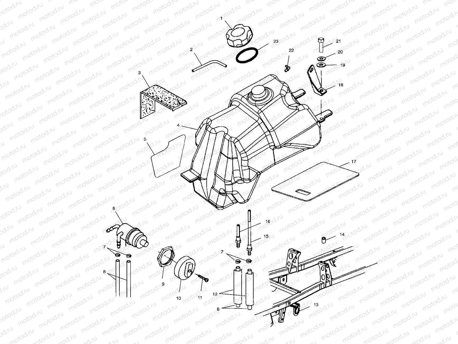 FUEL TANK - A02CH68AA/AB/AC/CA/CB (4966346634A12) | FUEL TANK - A02CH68AA/AB/AC/CA/CB (4966346634A12)