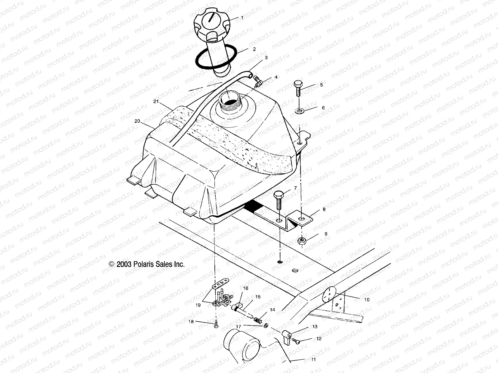 FUEL TANK - A03BA25CA/CB (4986208620A10) | FUEL TANK - A03BA25CA/CB (4986208620A10)