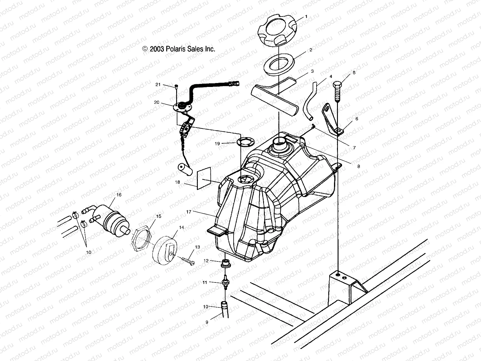 FUEL TANK - A04CH50AO/AQ/AR/AS/AT/AV/AW/AX (4987288728B03) | FUEL TANK - A04CH50AO/AQ/AR/AS/AT/AV/AW/AX (4987288728B03)