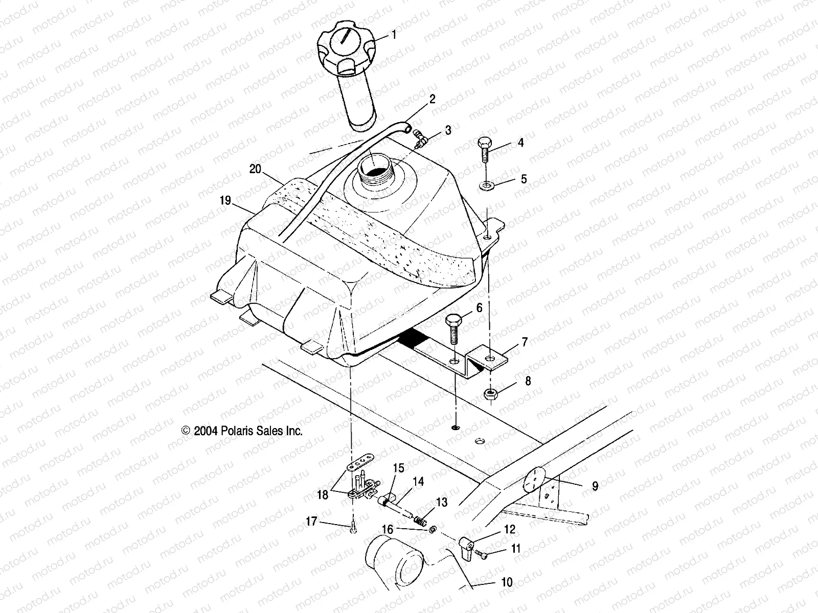 FUEL TANK - A05BA25CA/CB (4994739473A10) | FUEL TANK - A05BA25CA/CB (4994739473A10)