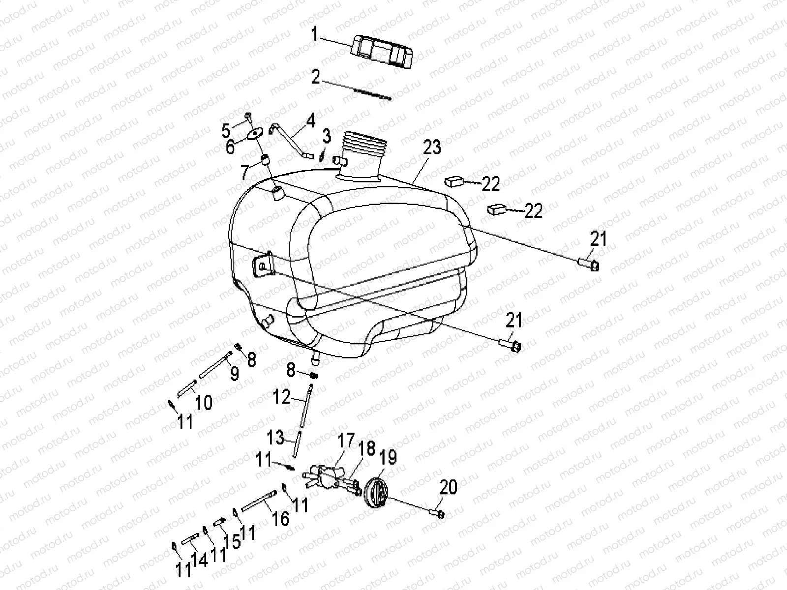 FUEL TANK - A07FA09AA/AB (49ATVFUEL07SPRT90) | FUEL TANK - A07FA09AA/AB (49ATVFUEL07SPRT90)