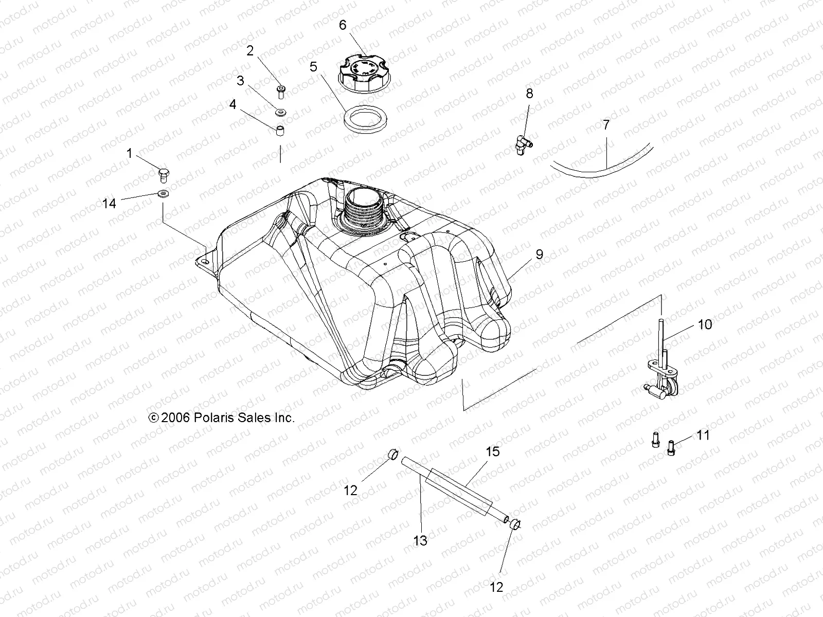 FUEL TANK - A07GP52AA/AB (49ATVFUEL07OUT525) | FUEL TANK - A07GP52AA/AB (49ATVFUEL07OUT525)