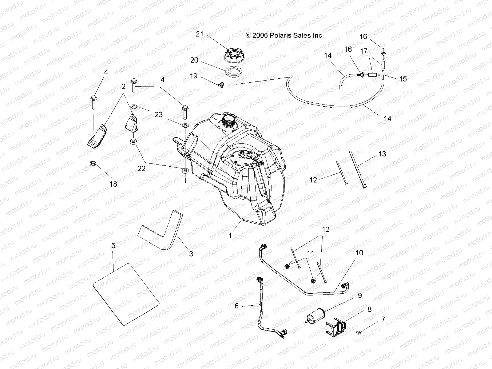 FUEL TANK - A07TH50AL/AQ/AU/AZ/TN50AF/AS/AU (49ATVFUELX2500EFI) | FUEL TANK - A07TH50AL/AQ/AU/AZ/TN50AF/AS/AU (49ATVFUELX2500EFI)