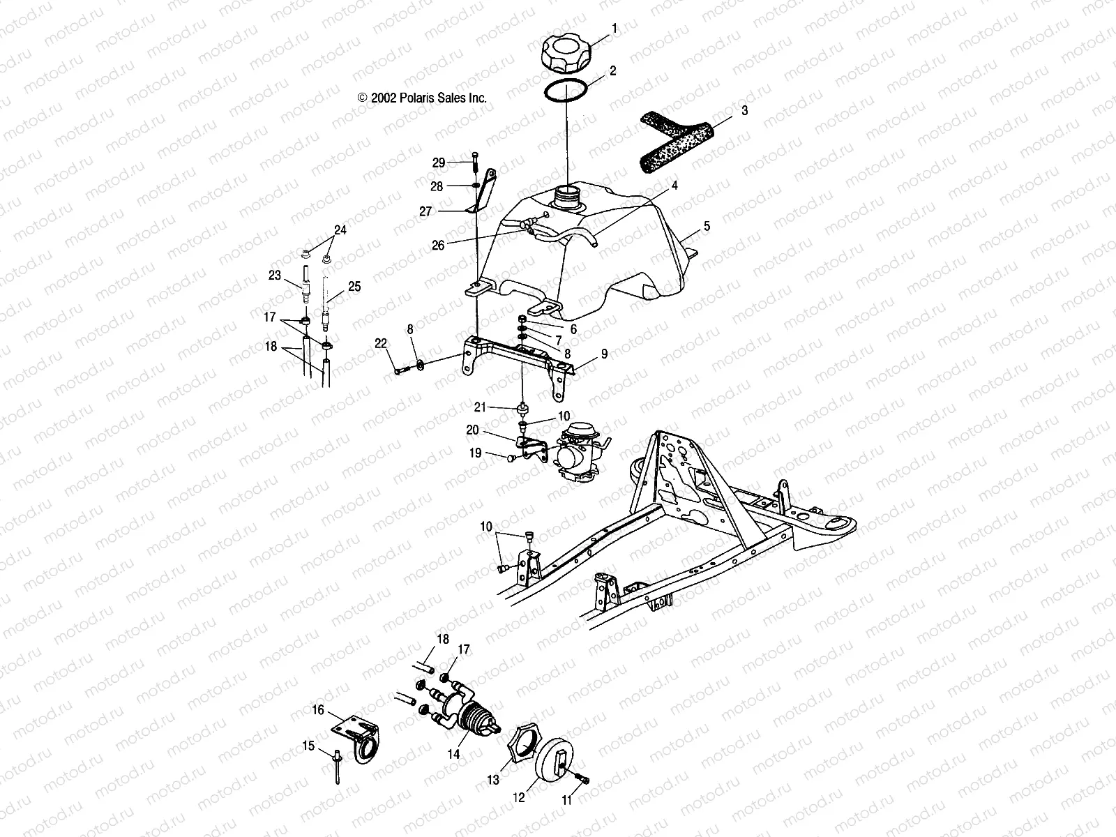 FUEL TANK and CARBURETOR MOUNTING - A03CD32AA/AB/AC/FB (4975217521B03) | FUEL TANK and CARBURETOR MOUNTING - A03CD32AA/AB/AC/FB (4975217521B03)