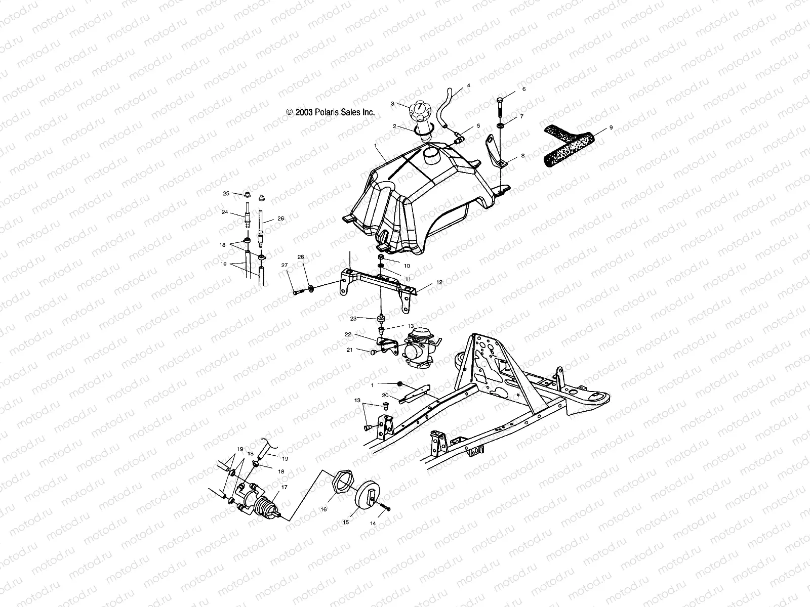 FUEL TANK and CARBURETOR MOUNTING - A04CB32AA/FC (4986188618A13) | FUEL TANK and CARBURETOR MOUNTING - A04CB32AA/FC (4986188618A13)