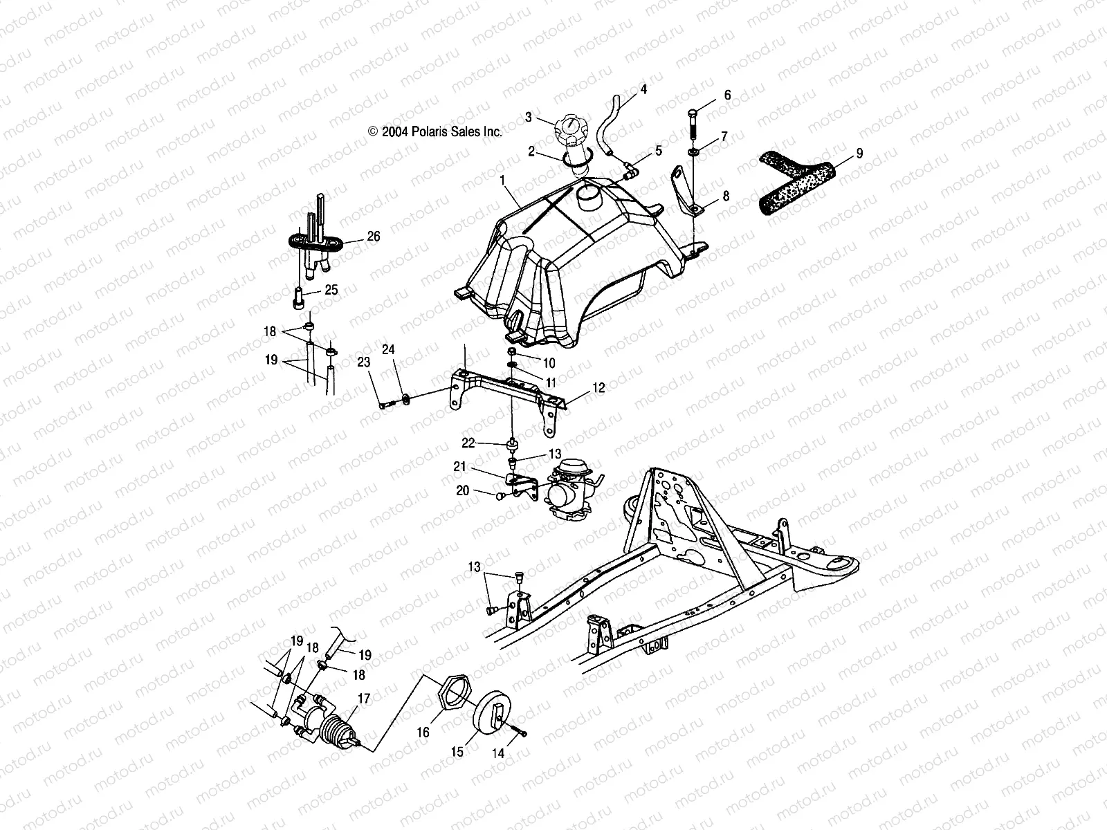 FUEL TANK and CARBURETOR MOUNTING - A05CD32AA/AB/AC (4994909490B03) | FUEL TANK and CARBURETOR MOUNTING - A05CD32AA/AB/AC (4994909490B03)