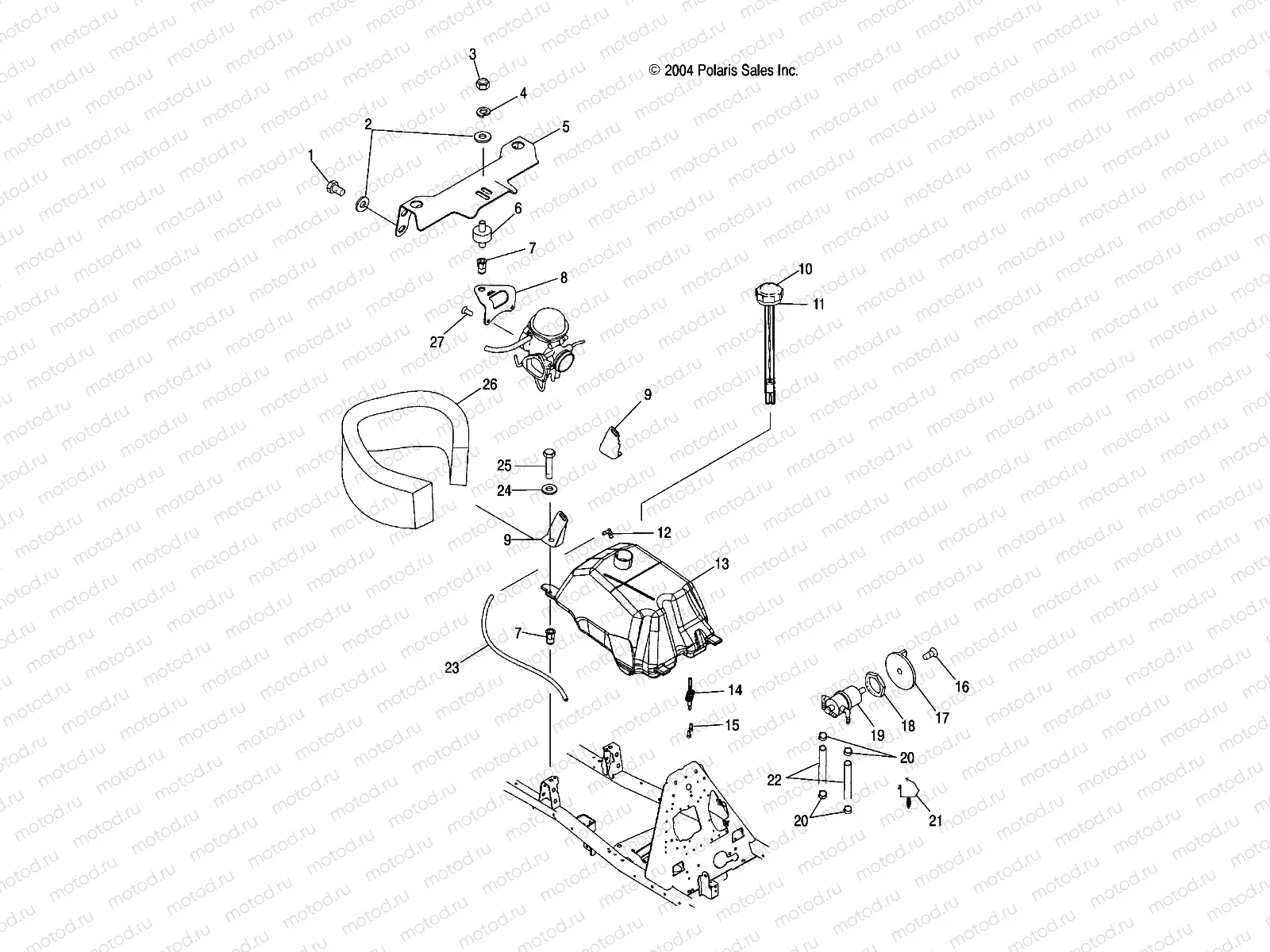 FUEL TANK and CARBURETOR MOUNTING - A05JD32AA (4995169516B03) | FUEL TANK and CARBURETOR MOUNTING - A05JD32AA (4995169516B03)