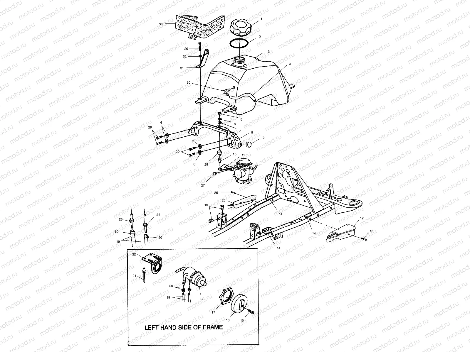 FUEL TANK and CARBURETOR MOUNTING - C02CD50AC (4972407240B01) | FUEL TANK and CARBURETOR MOUNTING - C02CD50AC (4972407240B01)