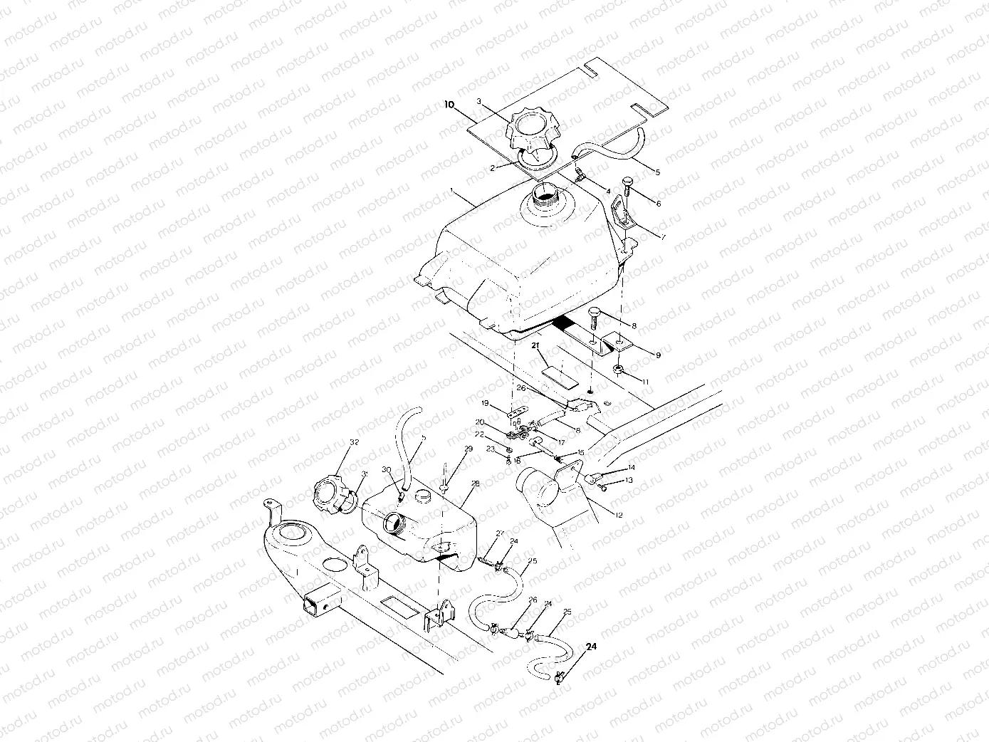 FUEL TANK ASSEMBLY 250 2X4 / W927527 (4922862286009A) | FUEL TANK ASSEMBLY 250 2X4 / W927527 (4922862286009A)