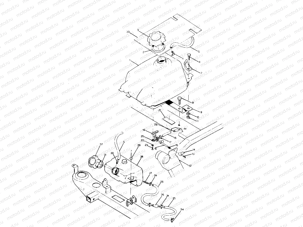 FUEL TANK ASSEMBLY  250 4X4 - Update (4919791979009A) | FUEL TANK ASSEMBLY  250 4X4 - Update (4919791979009A)