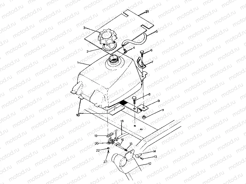 FUEL TANK ASSEMBLY 250 4x6 / W928627 (4922902290004A) | FUEL TANK ASSEMBLY 250 4x6 / W928627 (4922902290004A)