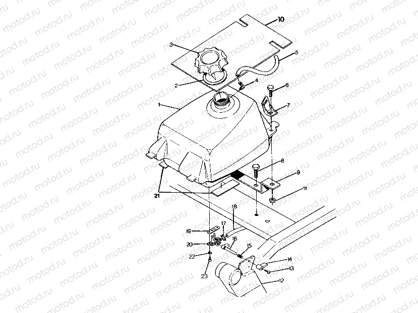 FUEL TANK ASSEMBLY 250 6x6 / W928727 (4922842284004A) | FUEL TANK ASSEMBLY 250 6x6 / W928727 (4922842284004A)