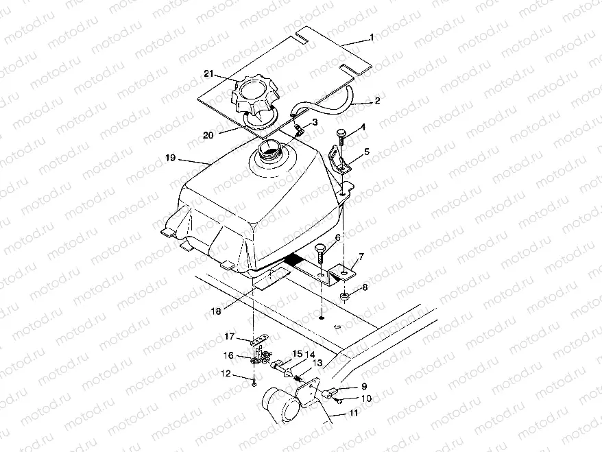 FUEL TANK ASSEMBLY 2X4 350L W937539 (4924032403007A) | FUEL TANK ASSEMBLY 2X4 350L W937539 (4924032403007A)
