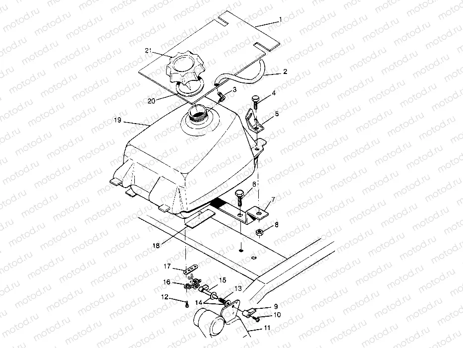FUEL TANK ASSEMBLY 2x4 400L W947540 (4926752675A011) | FUEL TANK ASSEMBLY 2x4 400L W947540 (4926752675A011)