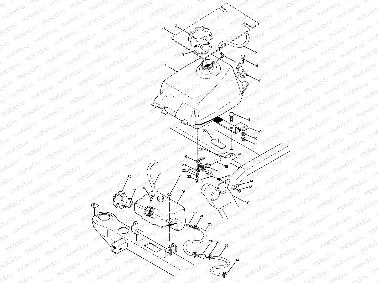 FUEL TANK ASSEMBLY 350 2X4 (4918531853009A) | FUEL TANK ASSEMBLY 350 2X4 (4918531853009A)