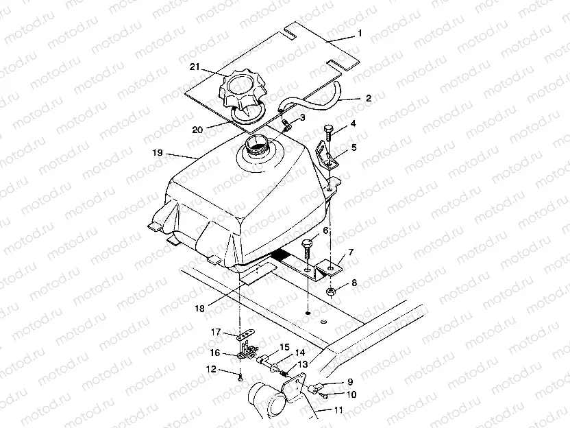 FUEL TANK ASSEMBLY 4X4 250 W938127 (4924042404006A) | FUEL TANK ASSEMBLY 4X4 250 W938127 (4924042404006A)