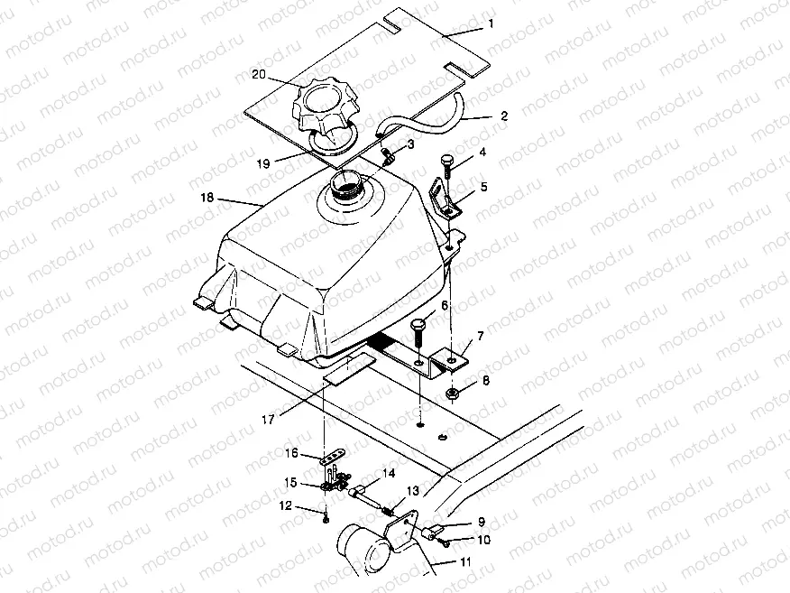 FUEL TANK ASSEMBLY 4x4 300 W958130 (4930183018A012) | FUEL TANK ASSEMBLY 4x4 300 W958130 (4930183018A012)