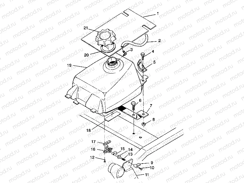 FUEL TANK ASSEMBLY 6X6 350L S938739 (4924362436008A) | FUEL TANK ASSEMBLY 6X6 350L S938739 (4924362436008A)