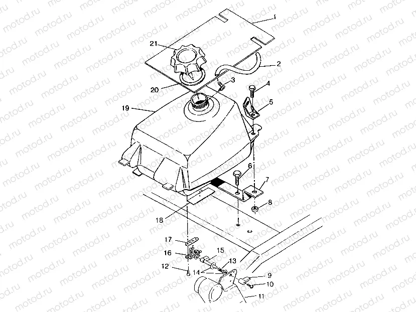 FUEL TANK ASSEMBLY 6x6 400L | FUEL TANK ASSEMBLY 6x6 400L, SWEDISH S948740 and  NORWEGIAN N948740 (4926812681009A)