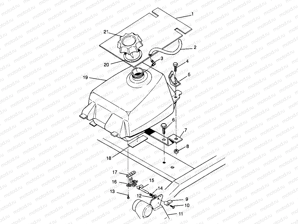FUEL TANK ASSEMBLY 6x6 400L - U.S.  W958740 | FUEL TANK ASSEMBLY 6x6 400L - U.S.  W958740, SWEDISH S958740 and NORWEGIAN (4930273027A014)