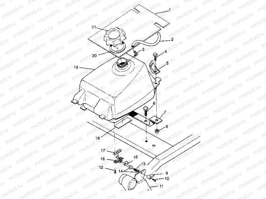 FUEL TANK ASSEMBLY 6x6 400L W948740 (4926802680A012) | FUEL TANK ASSEMBLY 6x6 400L W948740 (4926802680A012)