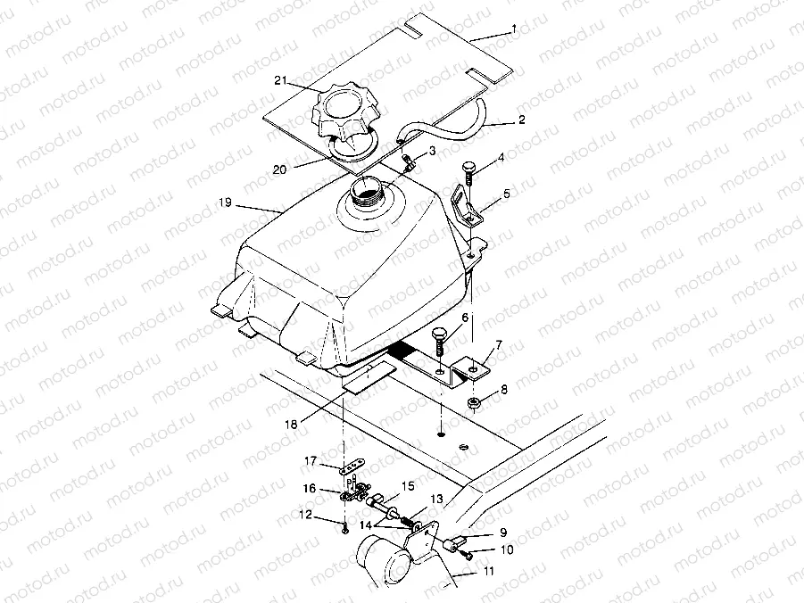 FUEL TANK ASSEMBLY Sport 400L W948540 (4927232723A011) | FUEL TANK ASSEMBLY Sport 400L W948540 (4927232723A011)