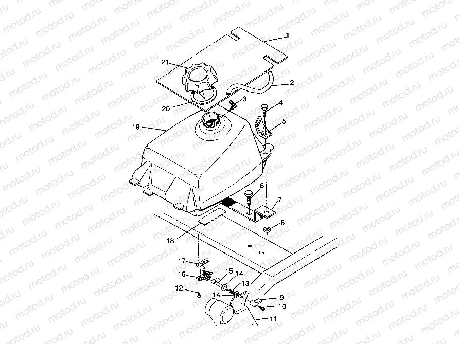 FUEL TANK ASSEMBLY Sportsman 4X4 / W938039 (4926382638007A) | FUEL TANK ASSEMBLY Sportsman 4X4 / W938039 (4926382638007A)