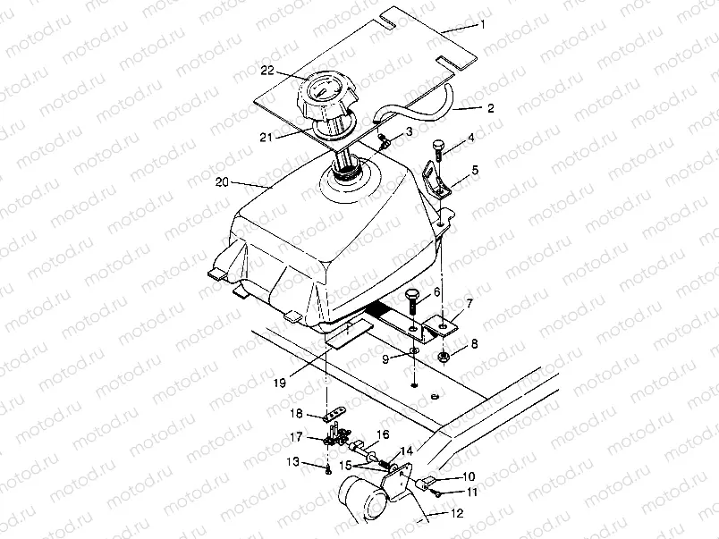 FUEL TANK ASSEMBLY Sportsman 4x4 W948040 (4926842684A011) | FUEL TANK ASSEMBLY Sportsman 4x4 W948040 (4926842684A011)