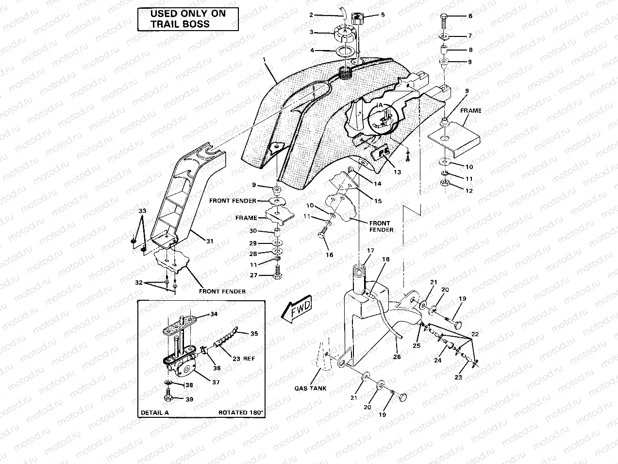 Fuel Tank Assembly-Trail Boss (4910981098012A) | Fuel Tank Assembly-Trail Boss (4910981098012A)