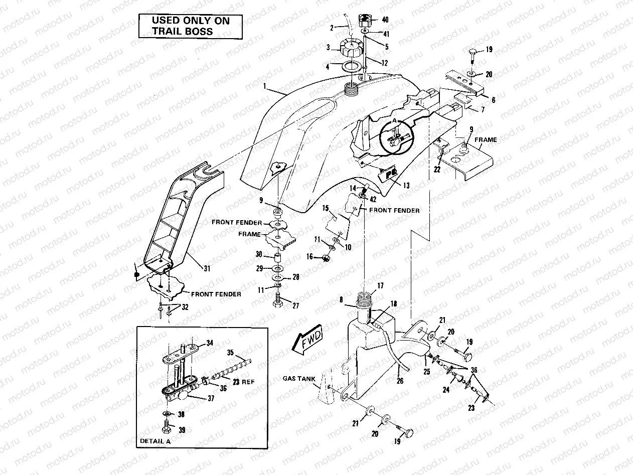 Fuel Tank Assembly-Trail Boss (4911991199012A) | Fuel Tank Assembly-Trail Boss (4911991199012A)
