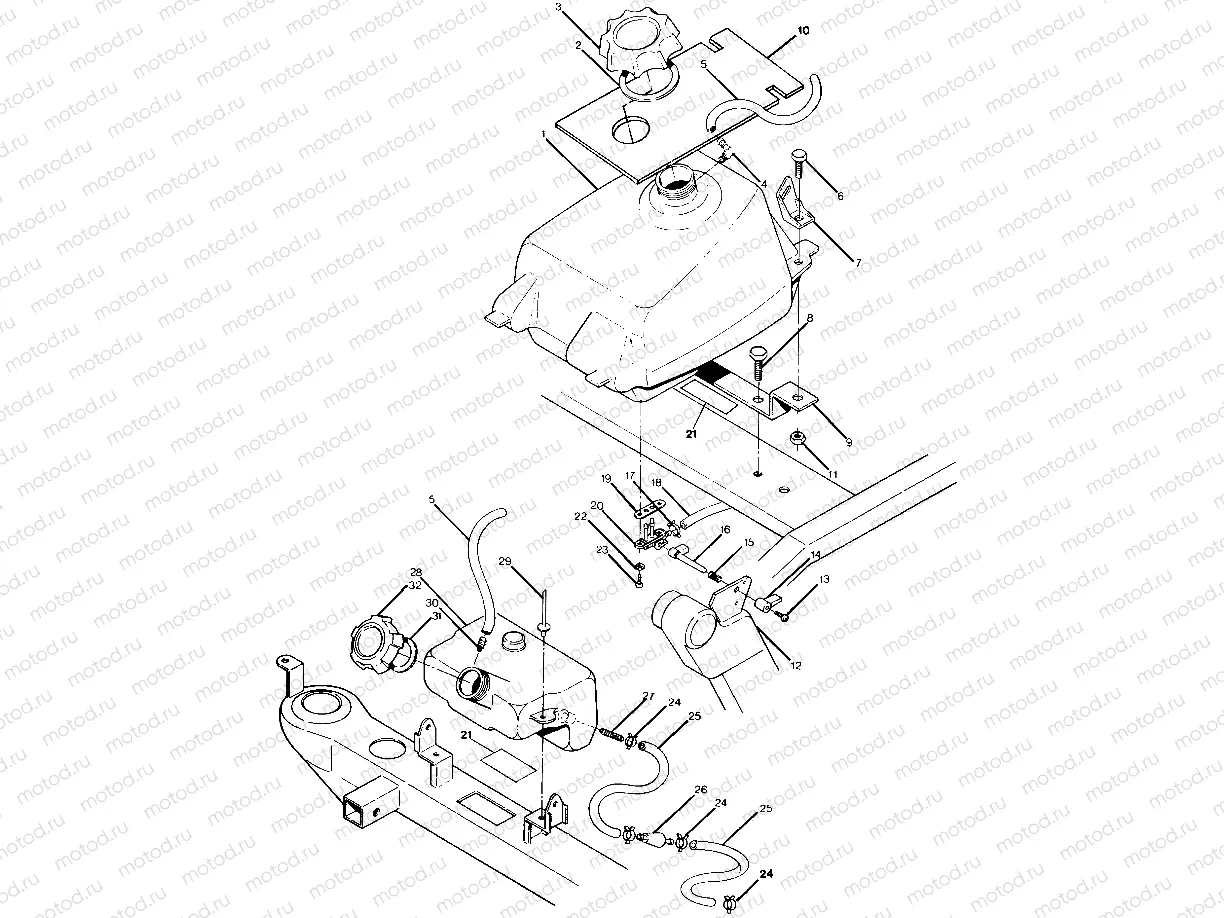 FUEL TANK ASSEMBLY Trail Boss / W928527 (4922892289009A) | FUEL TANK ASSEMBLY Trail Boss / W928527 (4922892289009A)
