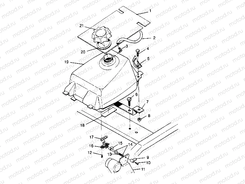 FUEL TANK ASSEMBLY Trail Boss W948527 (4926822682A010) | FUEL TANK ASSEMBLY Trail Boss W948527 (4926822682A010)