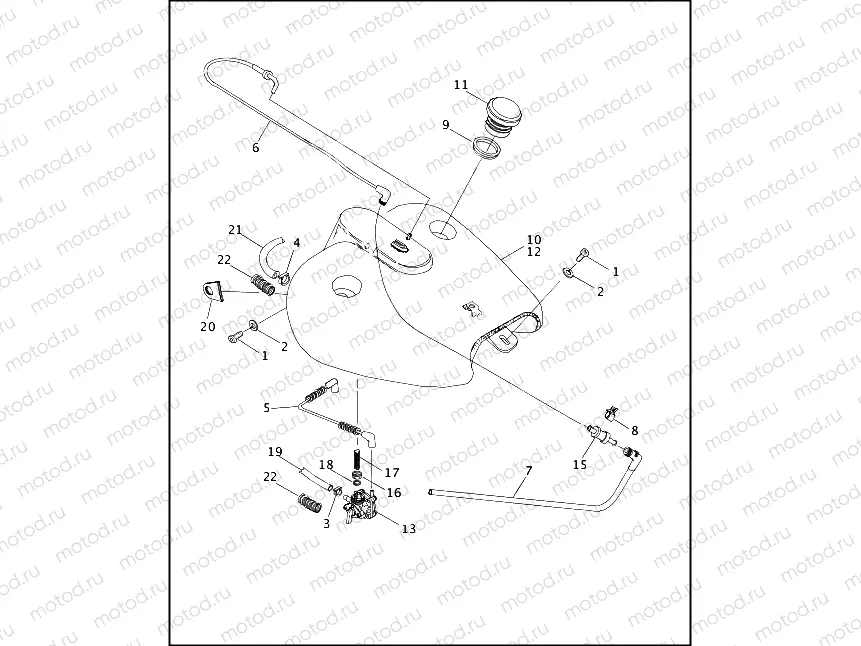 FUEL TANK - CARBURETED FLHR