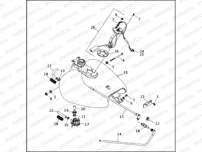 FUEL TANK - CARBURETED - FLT