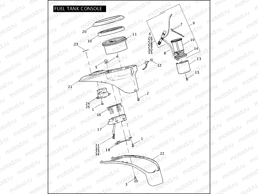 FUEL TANK CONSOLE