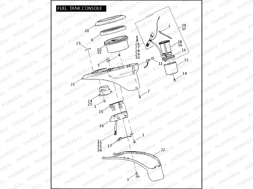 FUEL TANK CONSOLE
